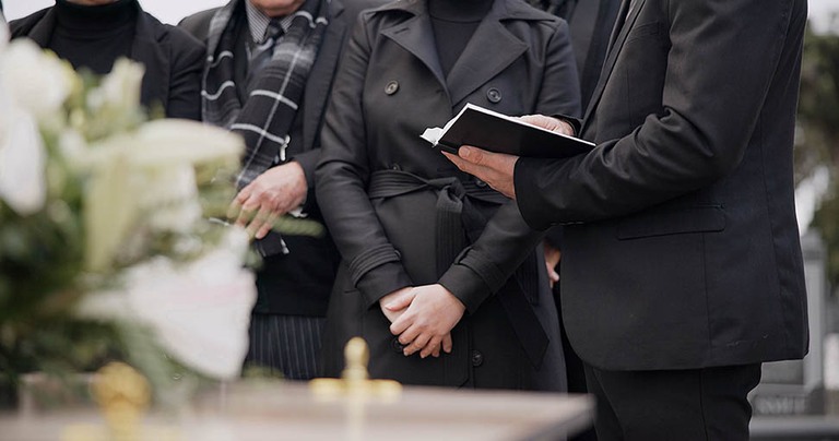 Tijdens de uitvaart